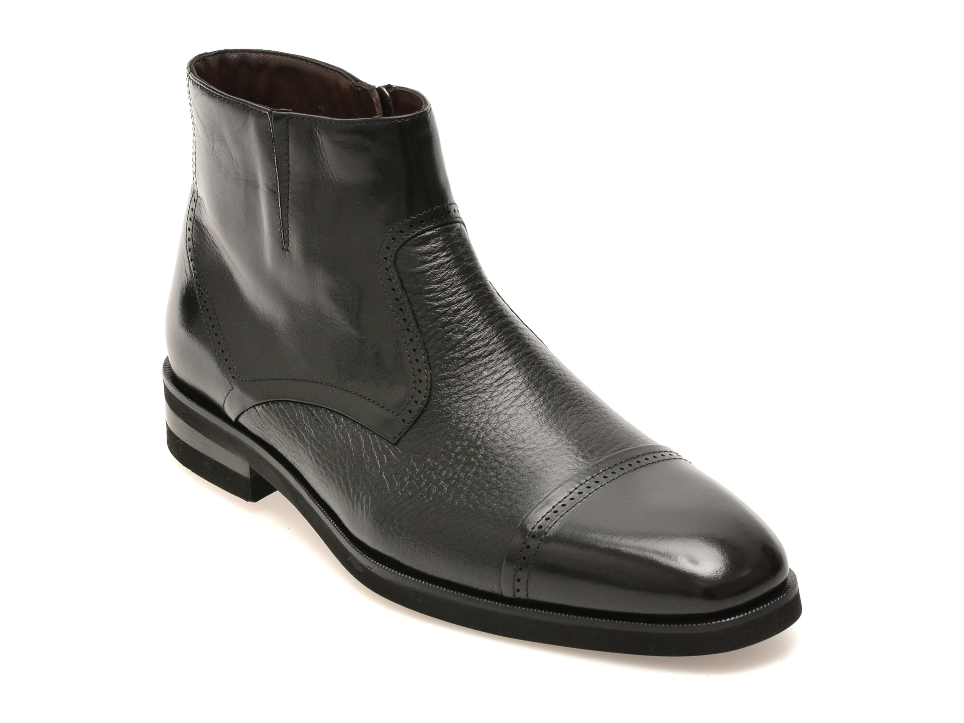 Ghete elegante LE COLONEL negre, 48487, din piele naturala