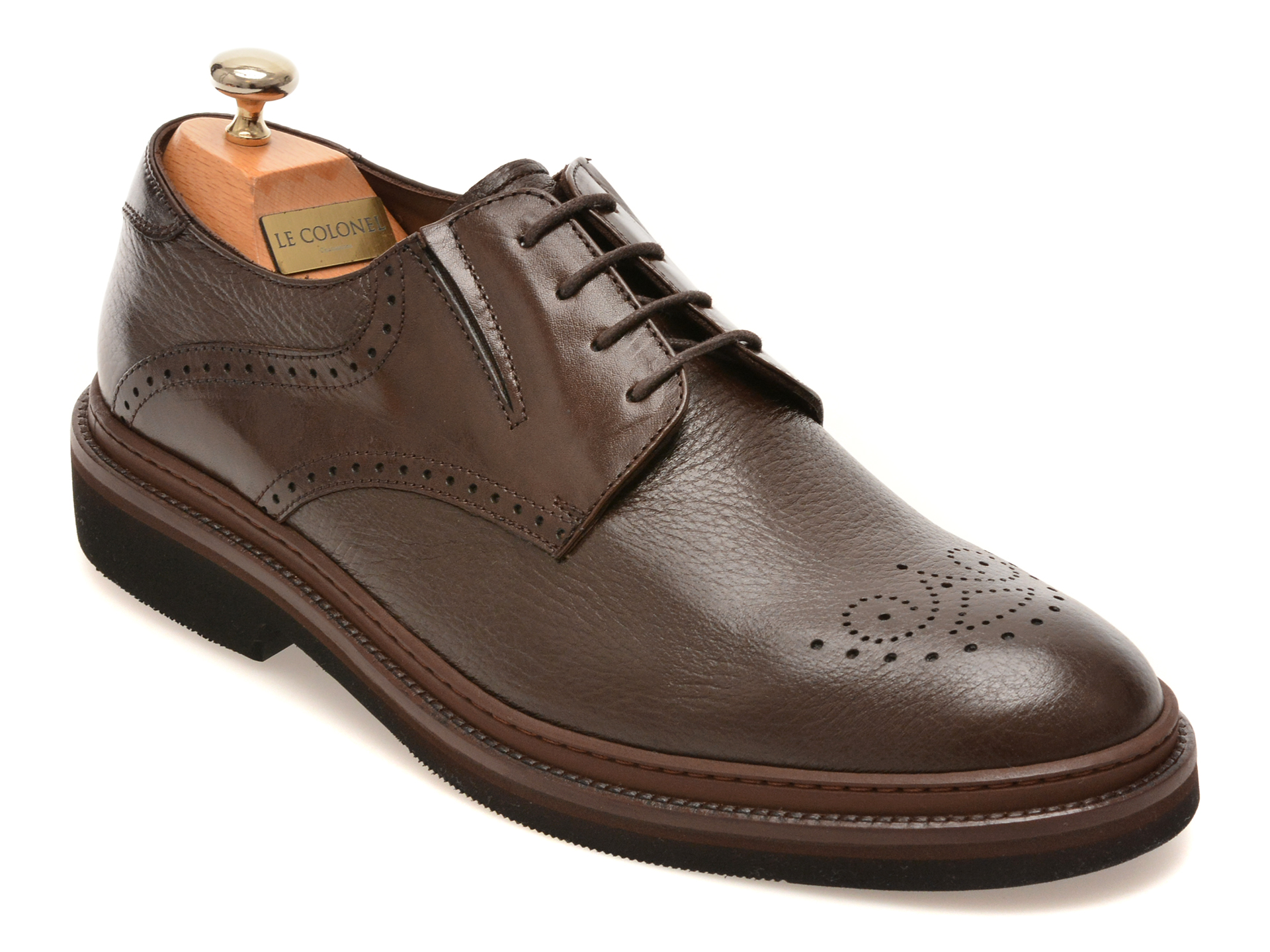 Pantofi eleganti LE COLONEL maro, 61722, din piele naturala