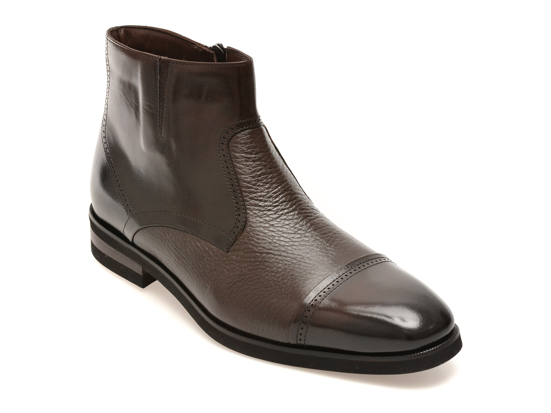 Ghete elegante LE COLONEL maro, 48487, din piele naturala