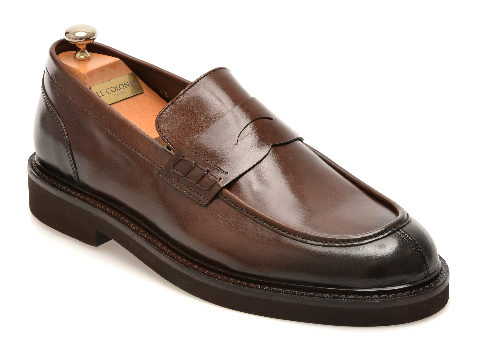 Mocasini eleganti LE COLONEL maro, 71704, din piele naturala