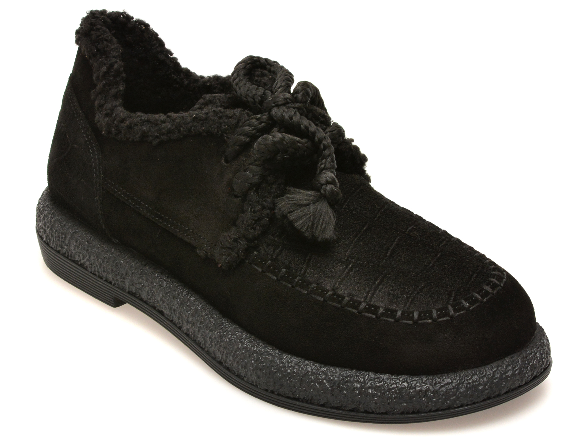 Pantofi GRYXX negri, 3432737, din piele intoarsa