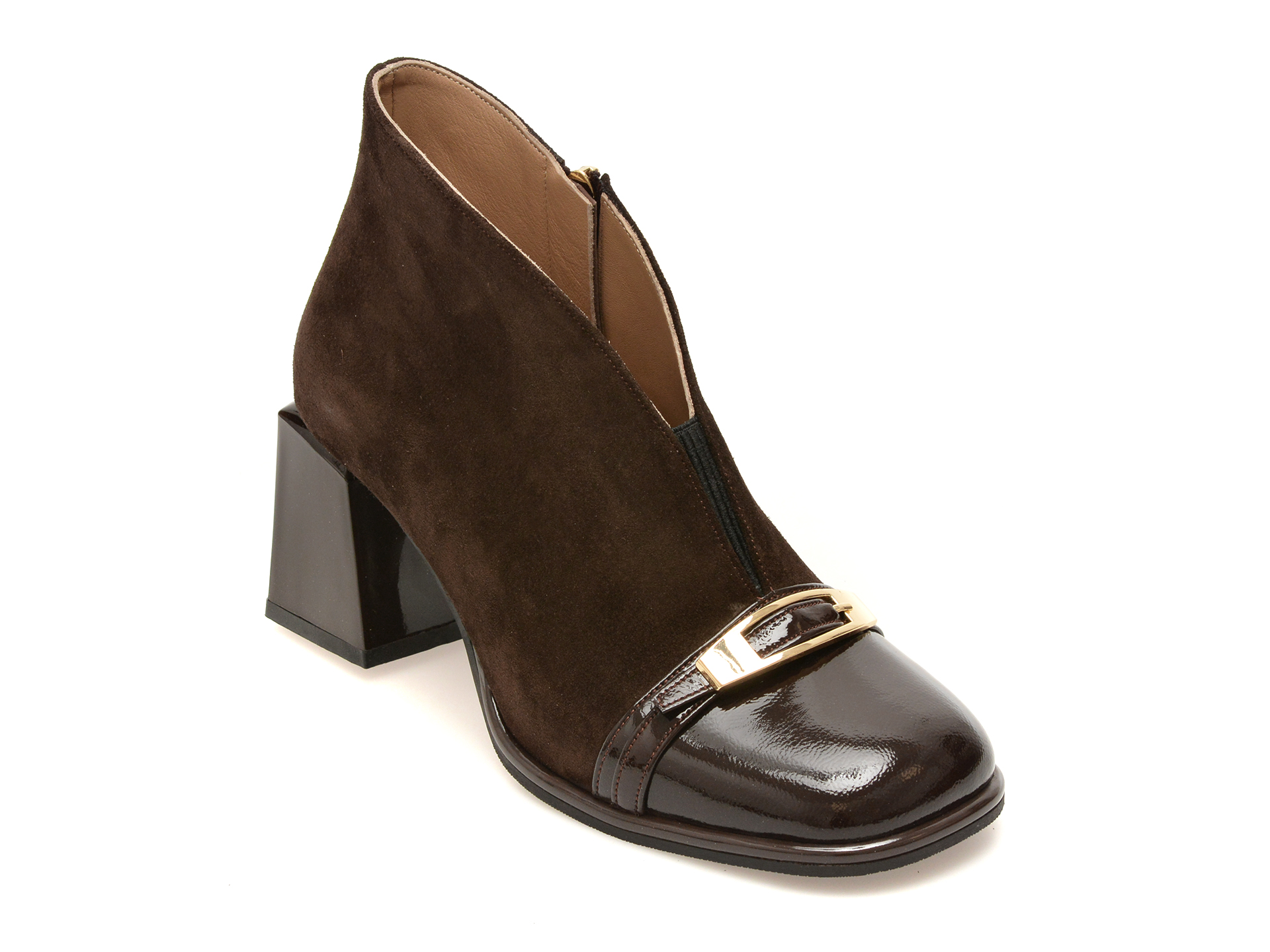 Botine EPICA maro, 6020613, din piele intoarsa