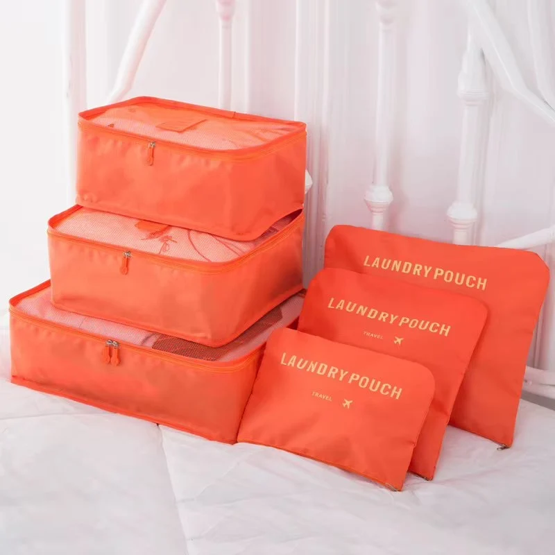 Set 6 Organizatoare pentru Bagaj si Calatorie, AC064, Orange