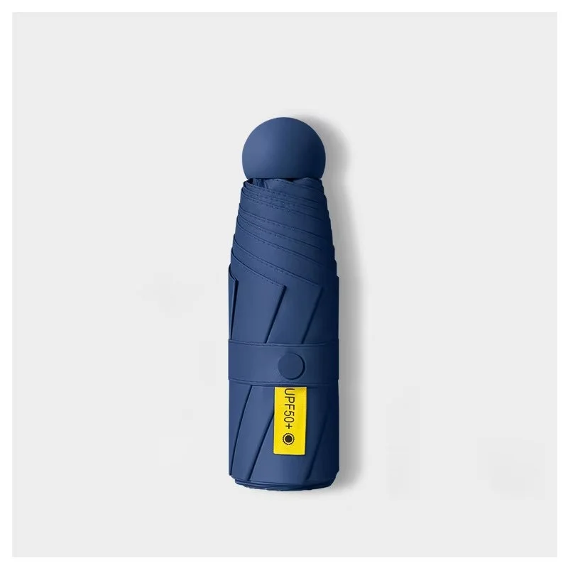 Umbrela pentru ploaie si soare, cu protectie UV din cauciuc negru, UMB009, Bleumarin