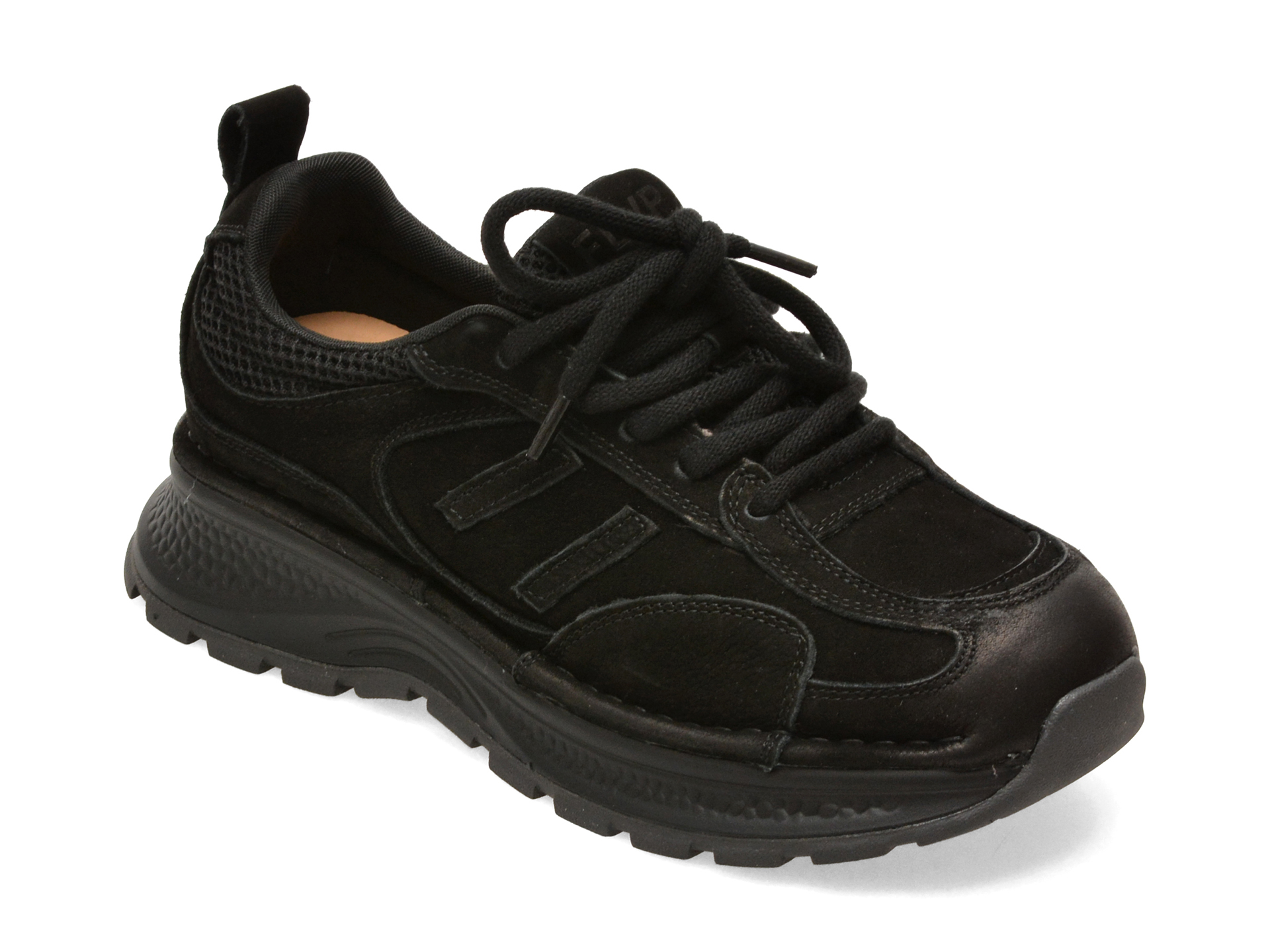 Pantofi sport FLAVIA PASSINI negri, 9011, din nabuc