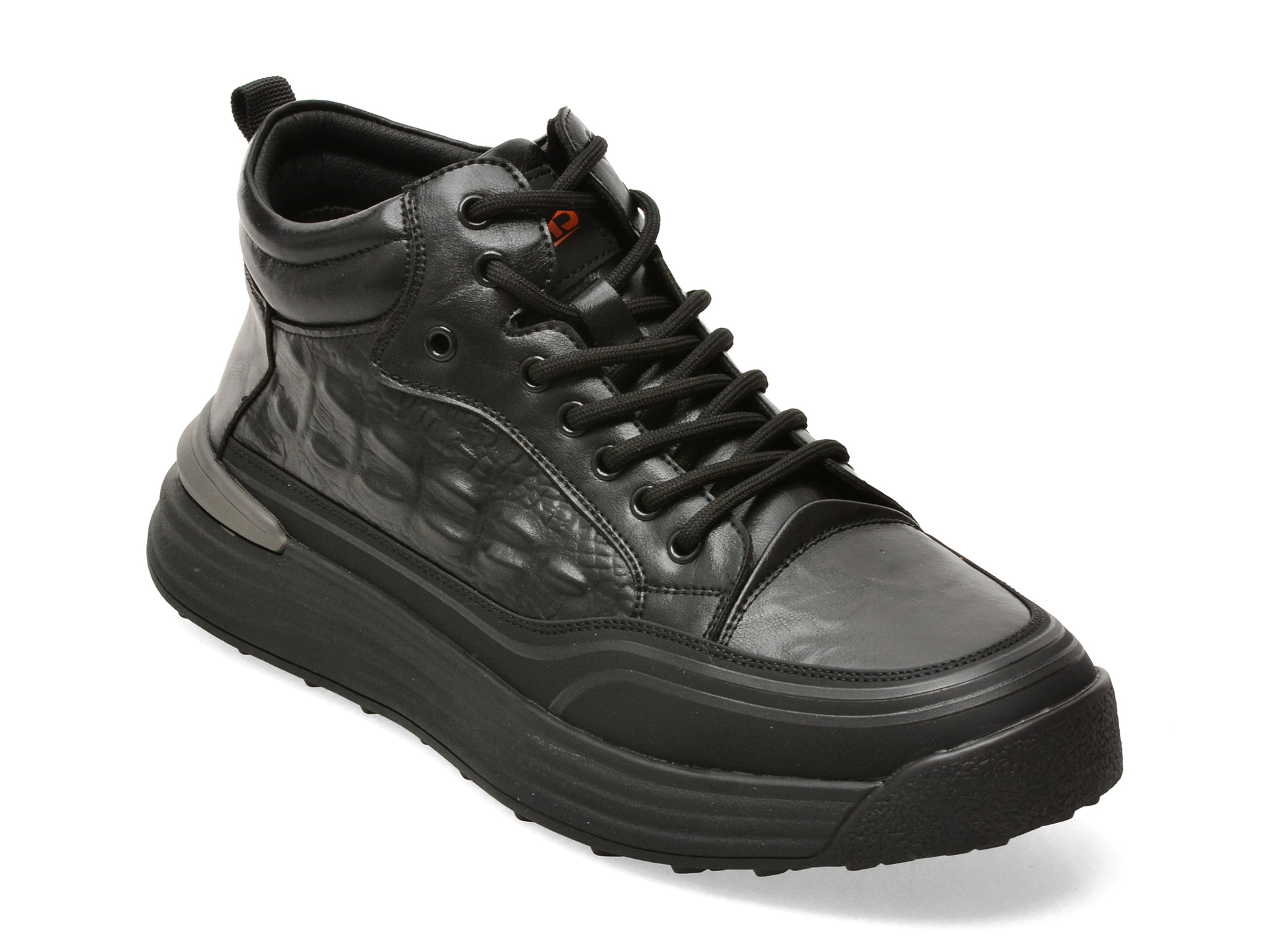 Ghete BITE THE BULLET negre, 66003, din piele naturala