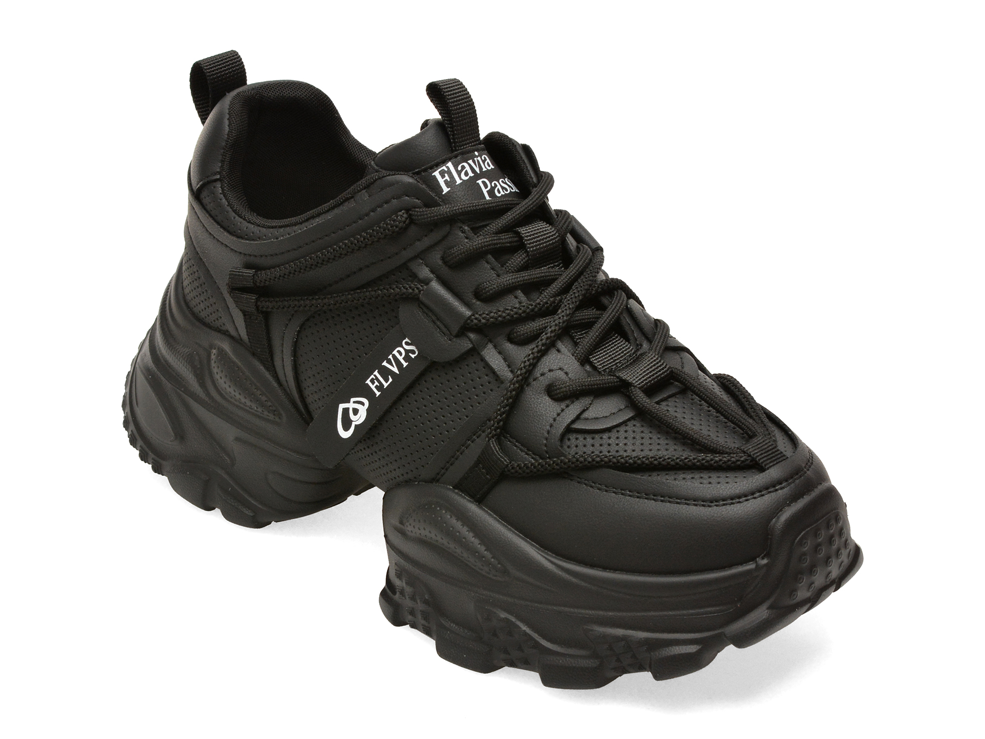 Pantofi sport FLAVIA PASSINI negri, 8828, din piele naturala