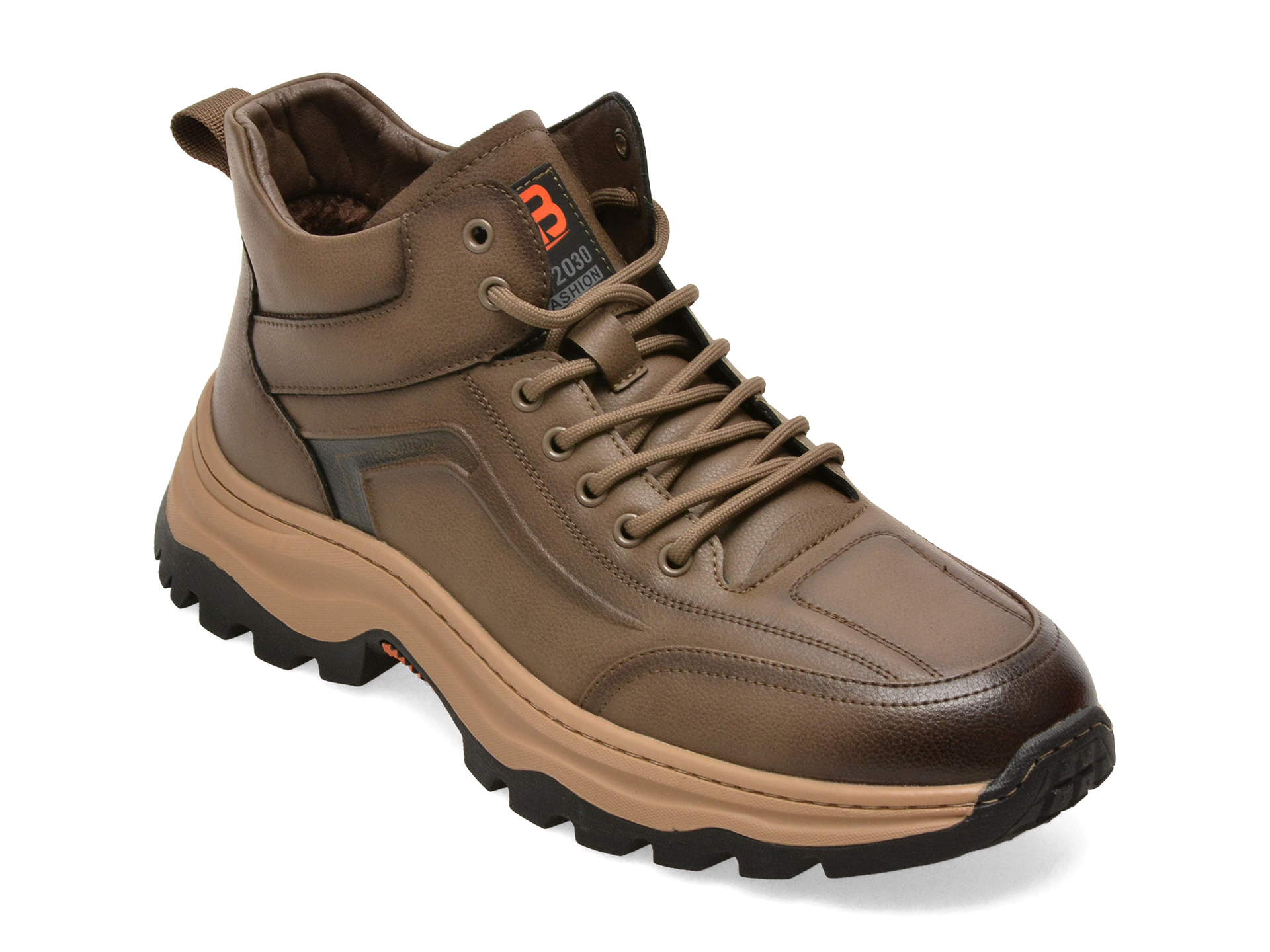 Ghete BITE THE BULLET gri, 68013, din piele naturala