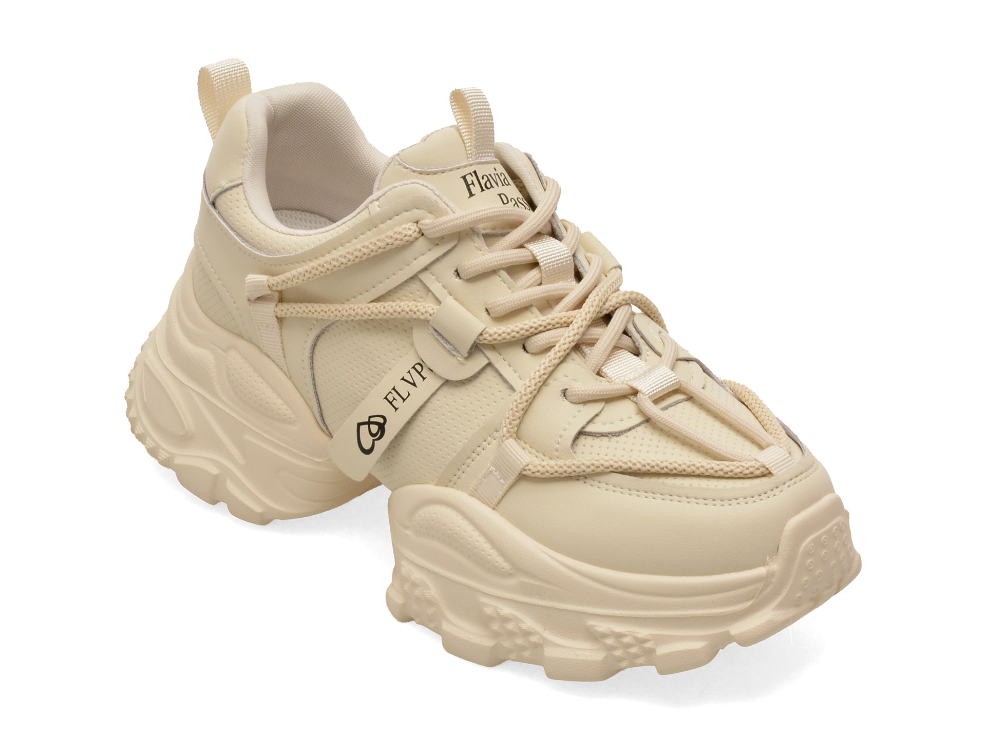 Pantofi sport FLAVIA PASSINI bej, 8828, din piele naturala