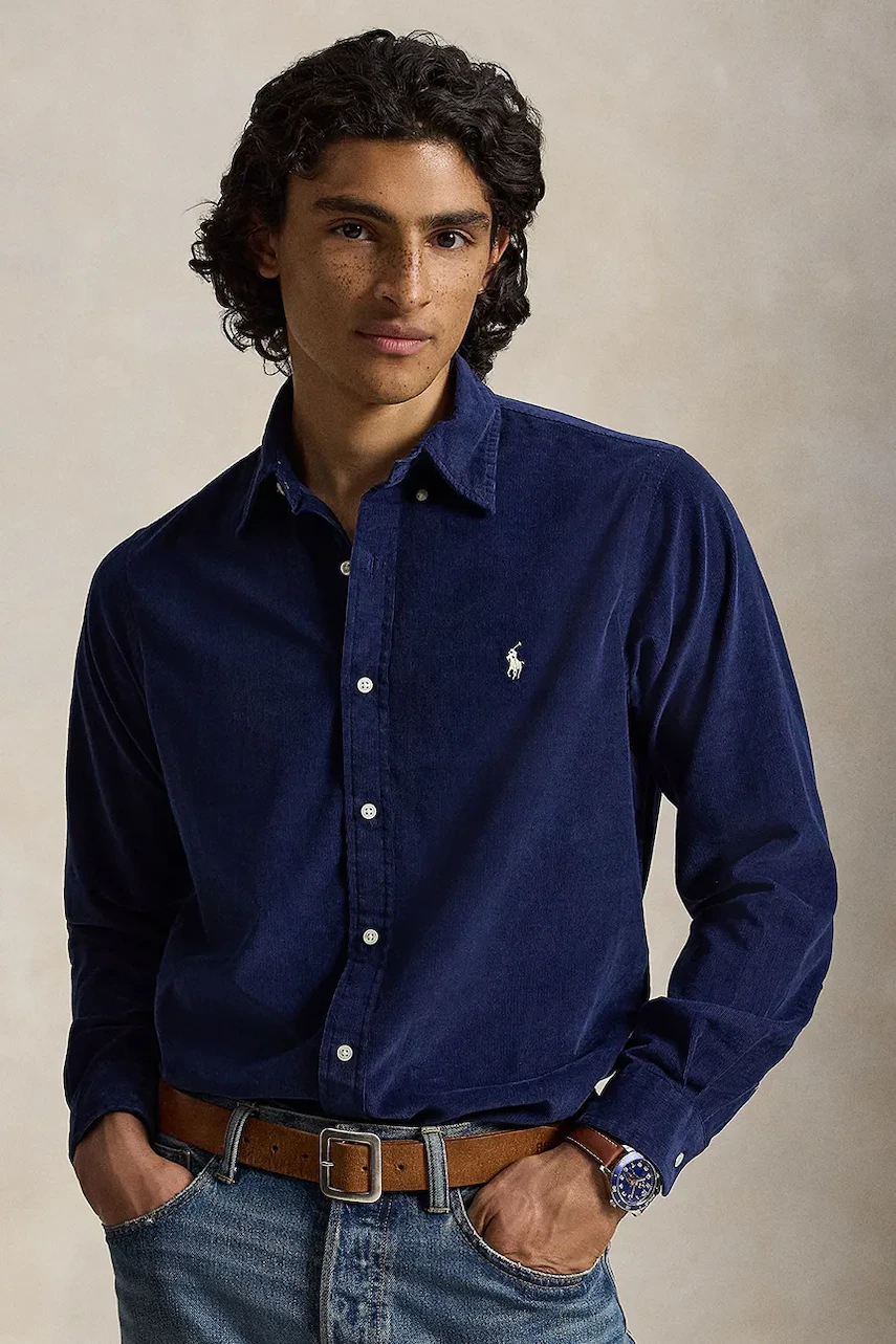 Polo Ralph Lauren  cămașă pentru bărbați din bumbac 21W Corduroy