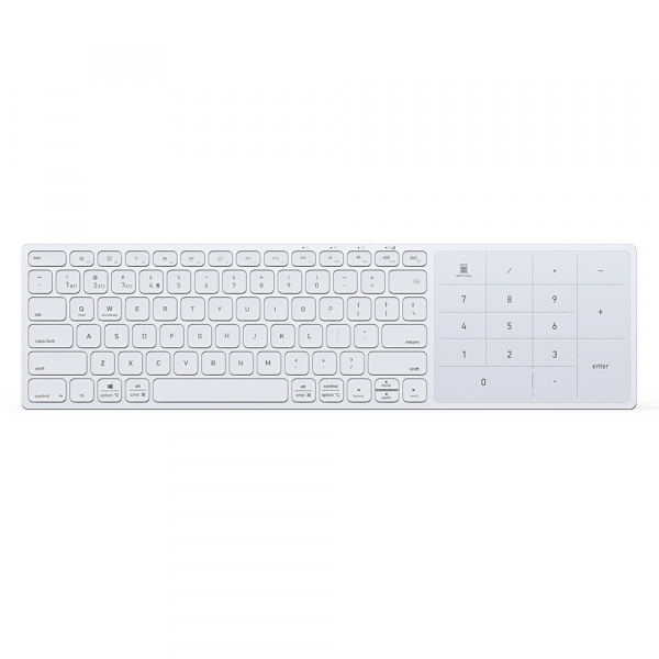 Tastatura Wireless DUX DUCIS LK, BT / Wi-Fi, Alba