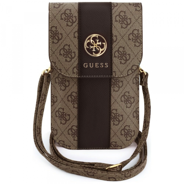 Geanta Universala pentru Telefon, Guess, 4G Classic Logo Stripe, Maro