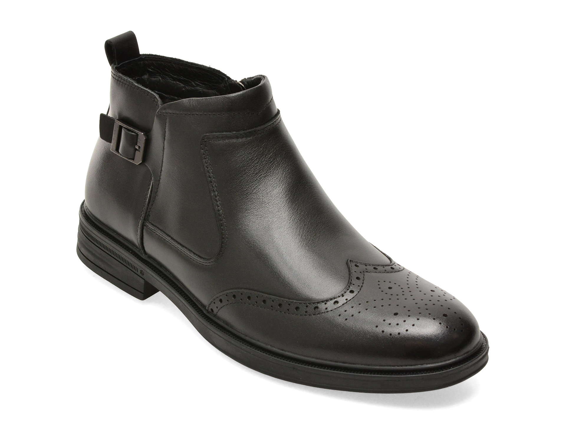 Ghete elegante EPICA negre, 68020, din piele naturala