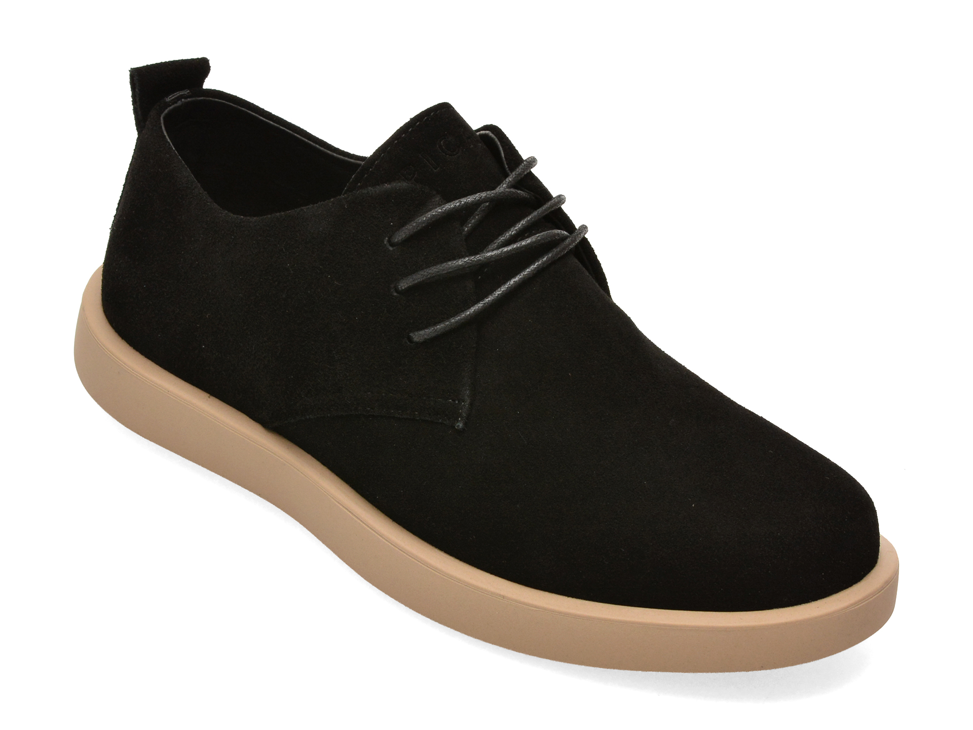 Pantofi EPICA negri, 80027, din piele intoarsa