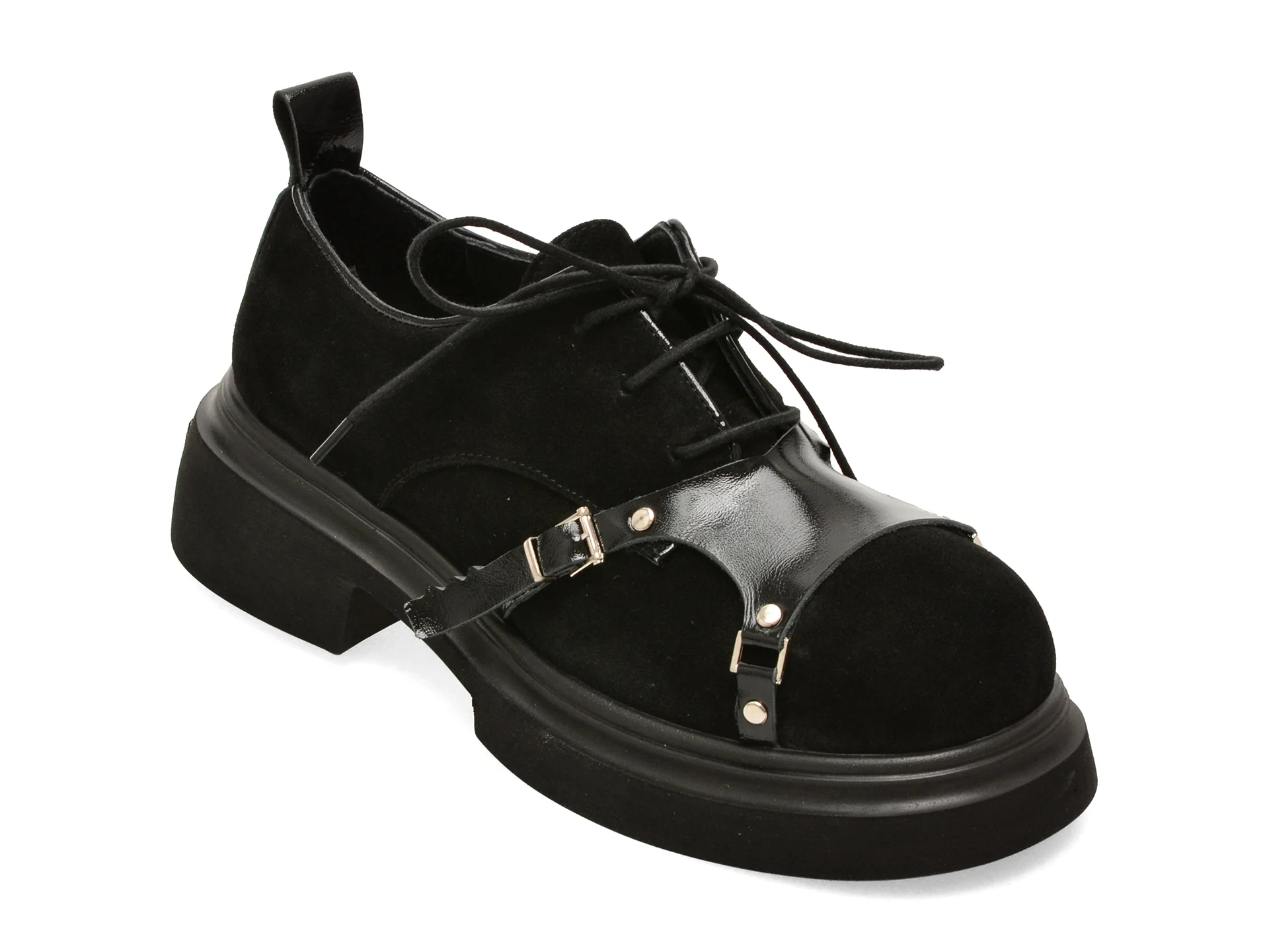 Pantofi GRYXX negri, 3647053, din piele intoarsa