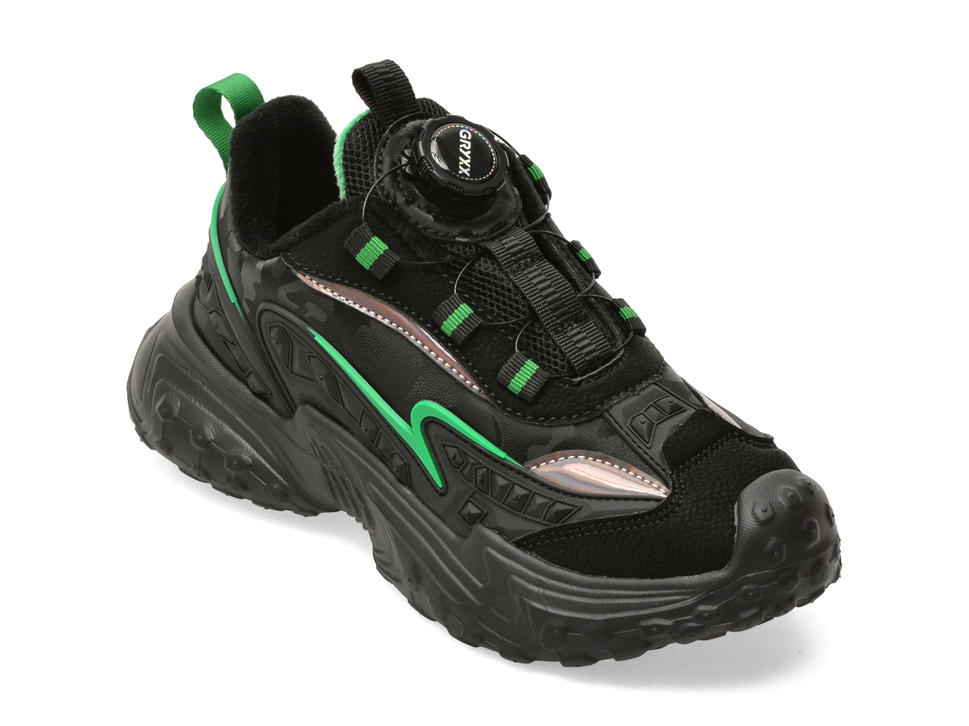 Pantofi sport GRYXX negri, WD008, din piele ecologica