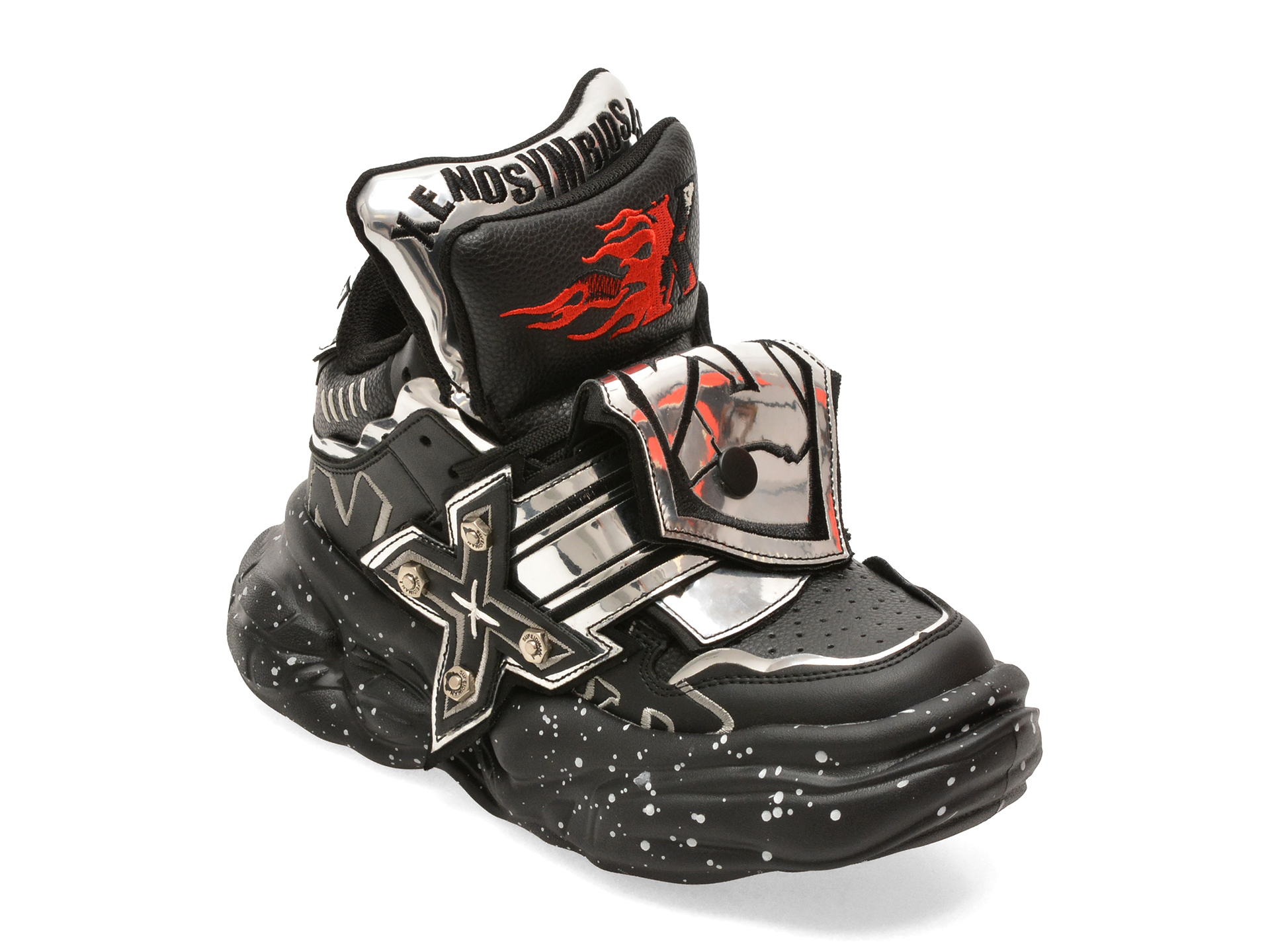 Pantofi sport GRYXX negri, 6668, din piele ecologica