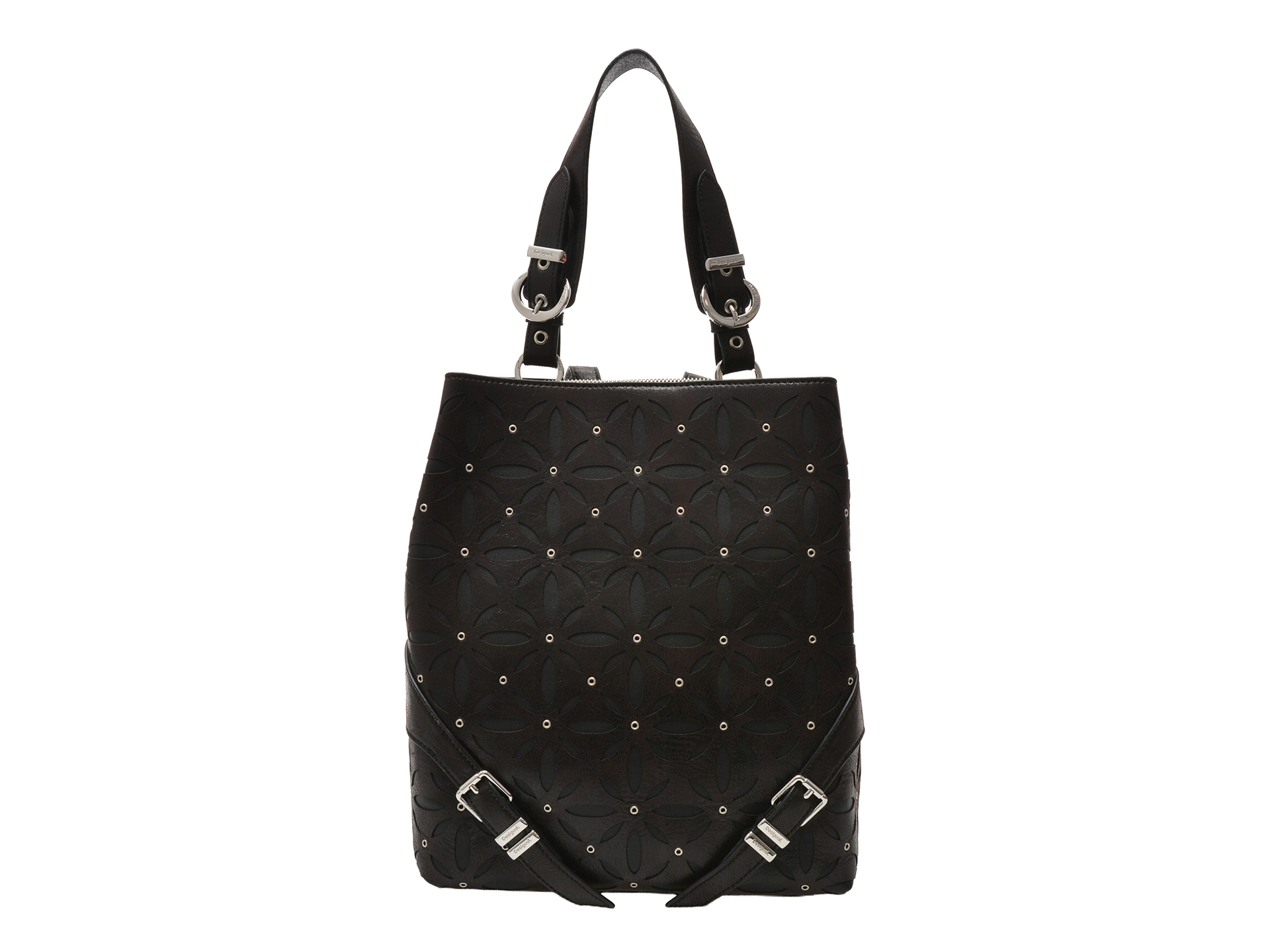 Geanta DESIGUAL neagra, WAKP20, din piele ecologica