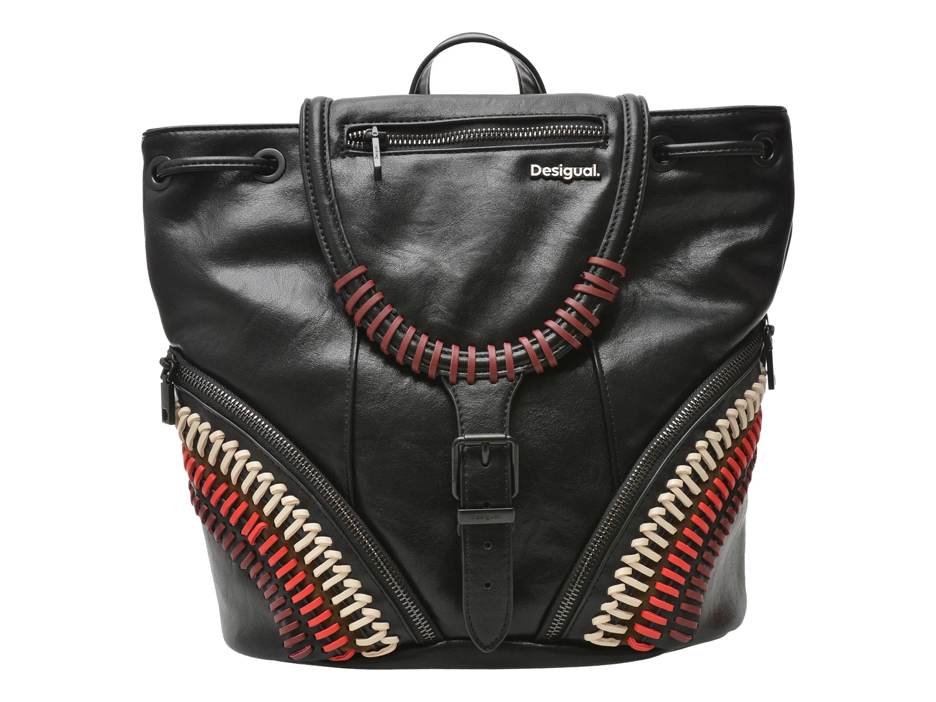 Rucsac DESIGUAL negru, WAKP01, din piele ecologica