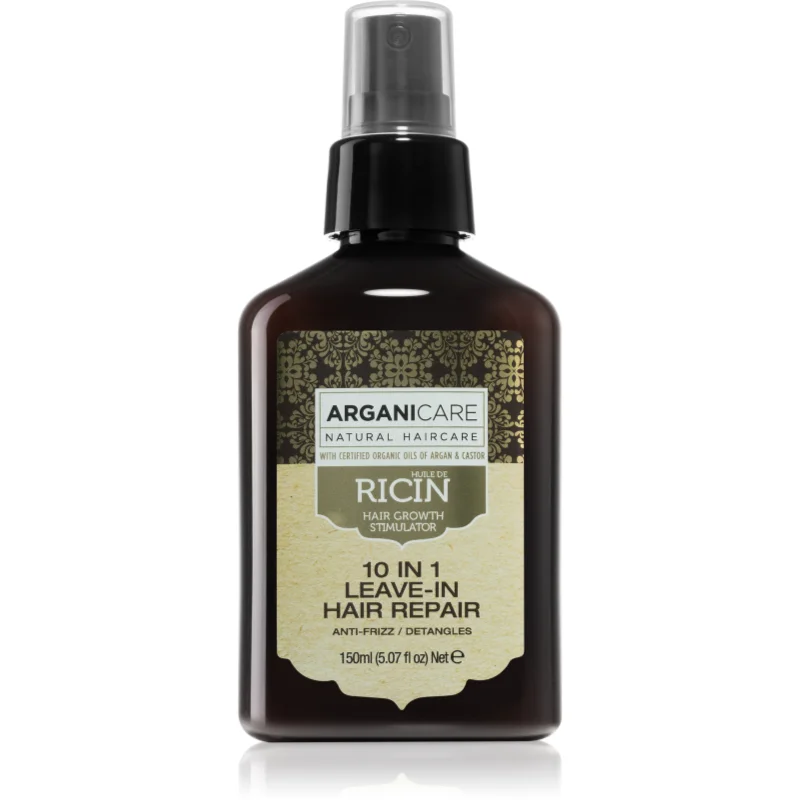 Arganicare Ricin 10 In 1 Leave-In Hair Repair Tratament pentru par 10 in 1 pentru hranire si stralucire 150 ml