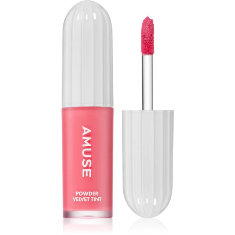 AMUSE Powder Velvet Tint Ruj de buze lichid, de lunga durata cu efect matifiant culoare 04 Pink Powder 3.3 g