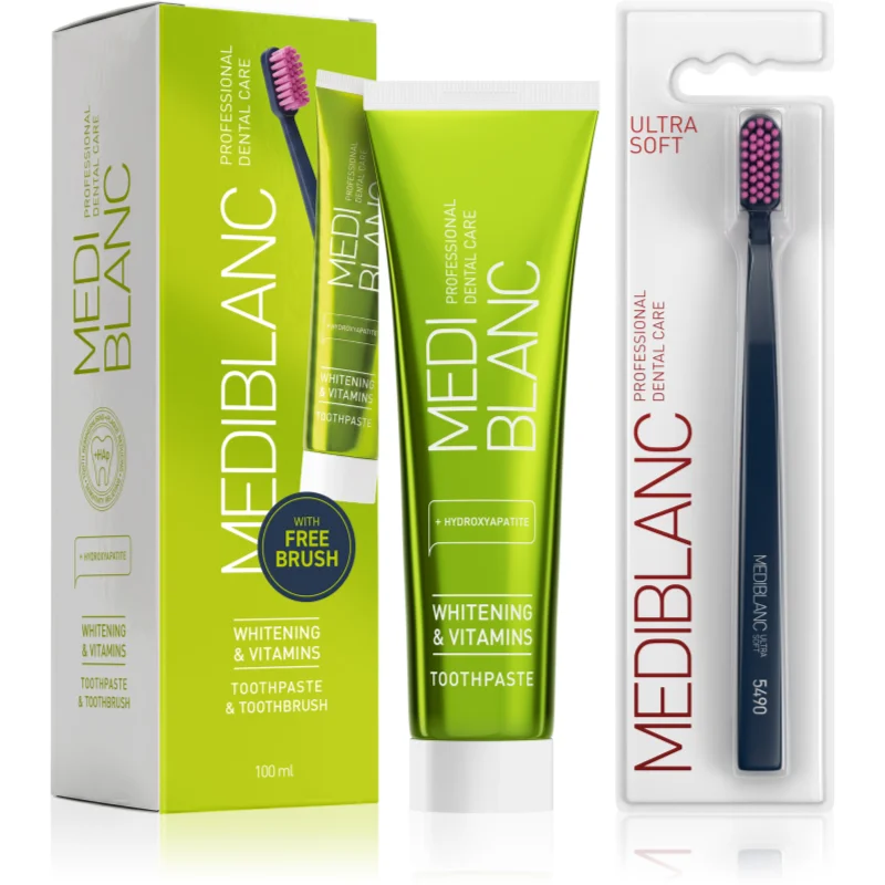 MEDIBLANC Set TP Vitamin 100ml + TB Ultra Soft Blue Single set pentru îngrijirea dentară