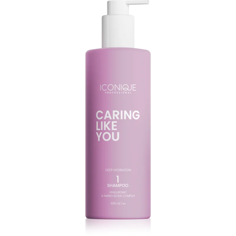 ICONIQUE Professional CARING LIKE YOU Deep Hydration sampon hidratant pentru păr uscat și deteriorat 500 ml