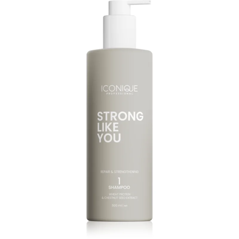 ICONIQUE Professional STRONG LIKE YOU Repair & Strengthening sampon pentru regenerare pentru par deteriorat 500 ml