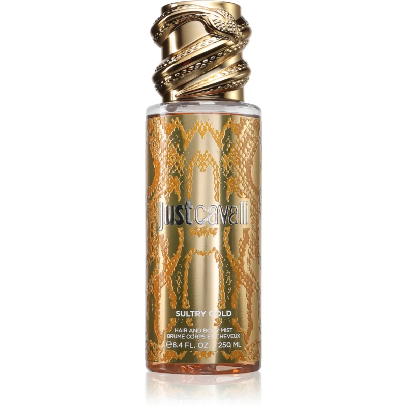 Roberto Cavalli Just Cavalli Sultry Gold spray parfumat pentru corp și păr pentru femei 250 ml