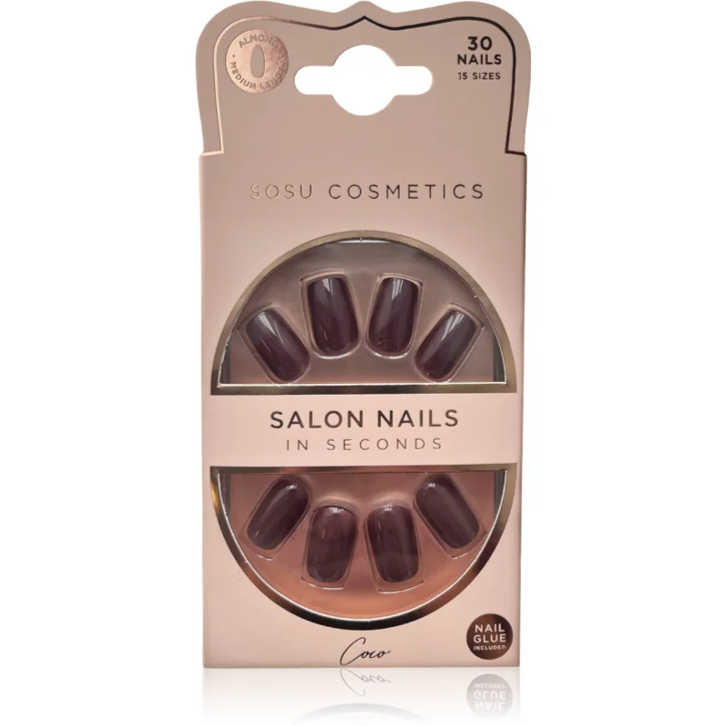 SOSU Cosmetics Salon Nails unghii artificiale culoare Coco 30 buc