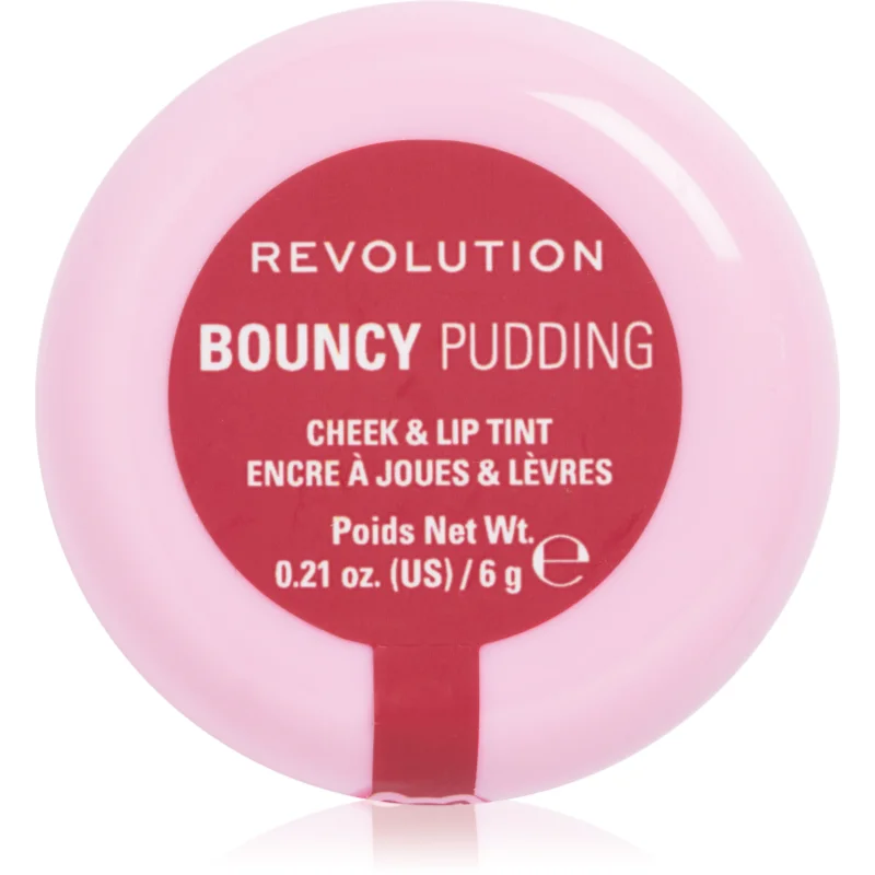 Revolution Bouncy Pudding Lip & Cheek fard multifuncțional, pentru buze și obraz culoare Pink Mood 6 g