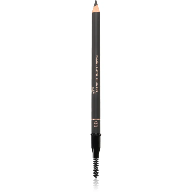 Naj Oleari Fill-in Brow Pencil creion pentru sprancene cu pensula pentru femei 03 Dark Brown 1.1 g
