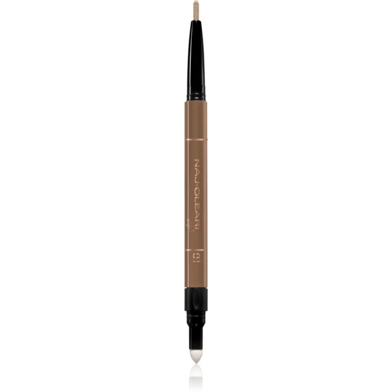 Naj Oleari 3 in 1 Perfect Brow creion gel pentru sprancene fata-verso 0.15 g