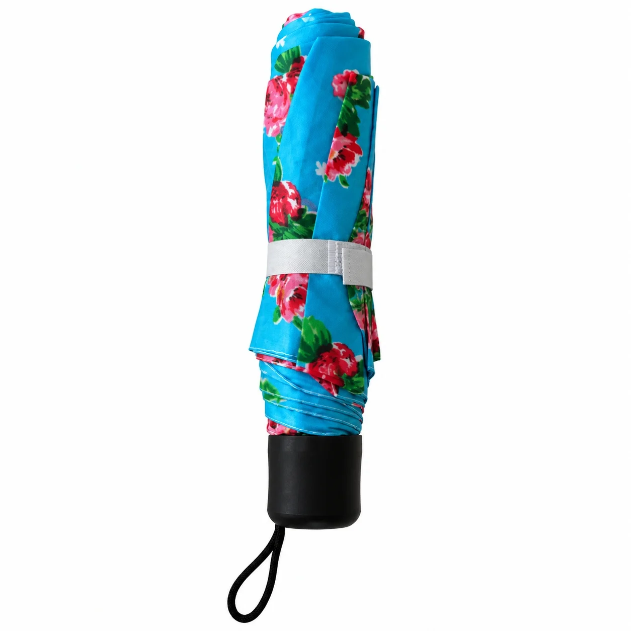 Umbrela pliabila pentru ploaie, 8 spite, diametru 97 cm, UMB054, Albastru floral