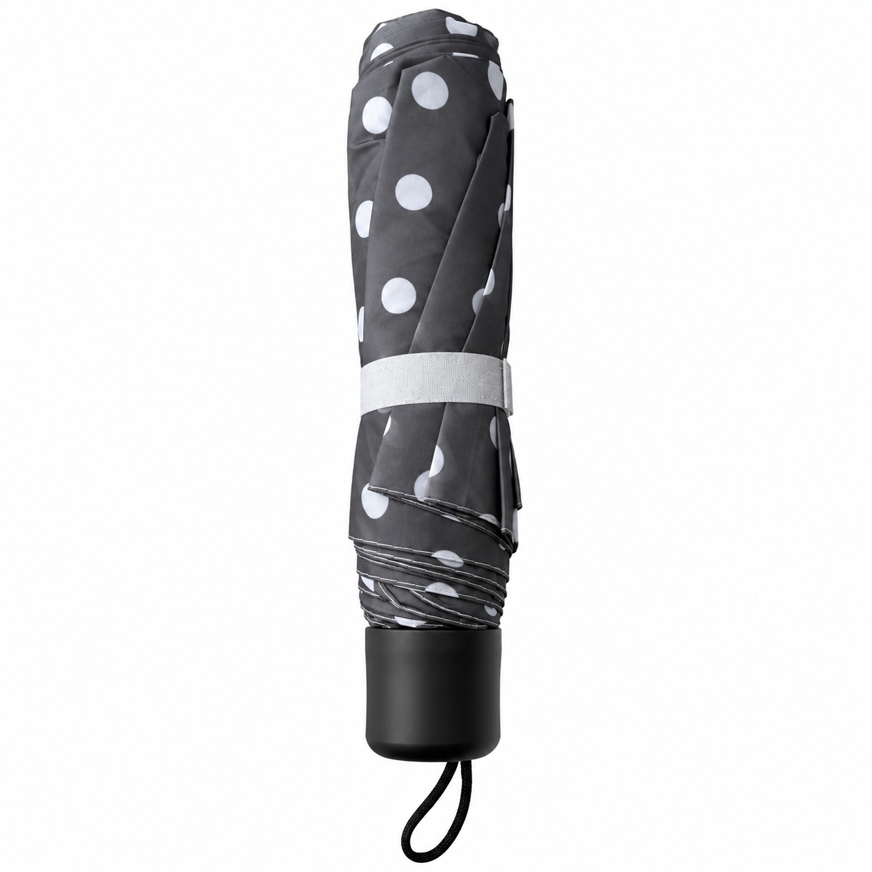 Umbrela pliabila pentru ploaie, 8 spite, diametru 97 cm, UMB064, Maro cu buline