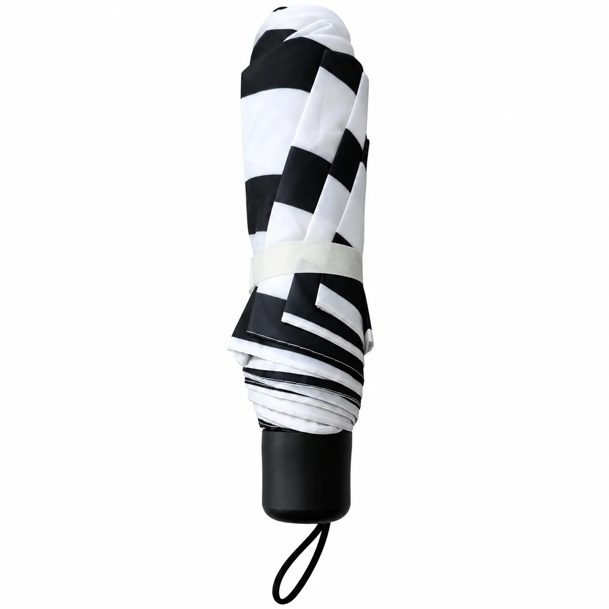 Umbrela pliabila pentru ploaie, 8 spite, diametru 97 cm, UMB065, Negru/ Alb