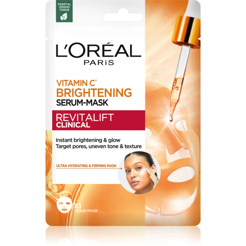 L’Oréal Paris Revitalift Vitamin C masca pentru albirea tenului cu vitamina C 26 g