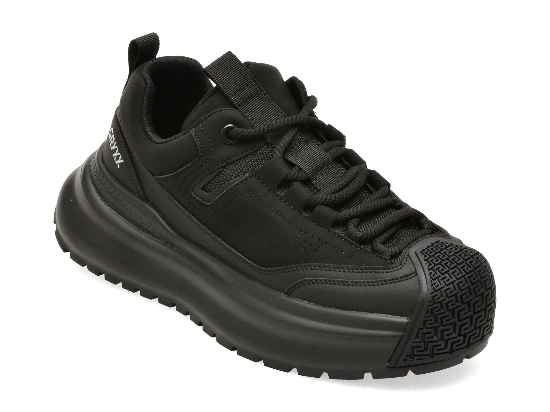 Pantofi sport GRYXX negri, T613, din piele ecologica