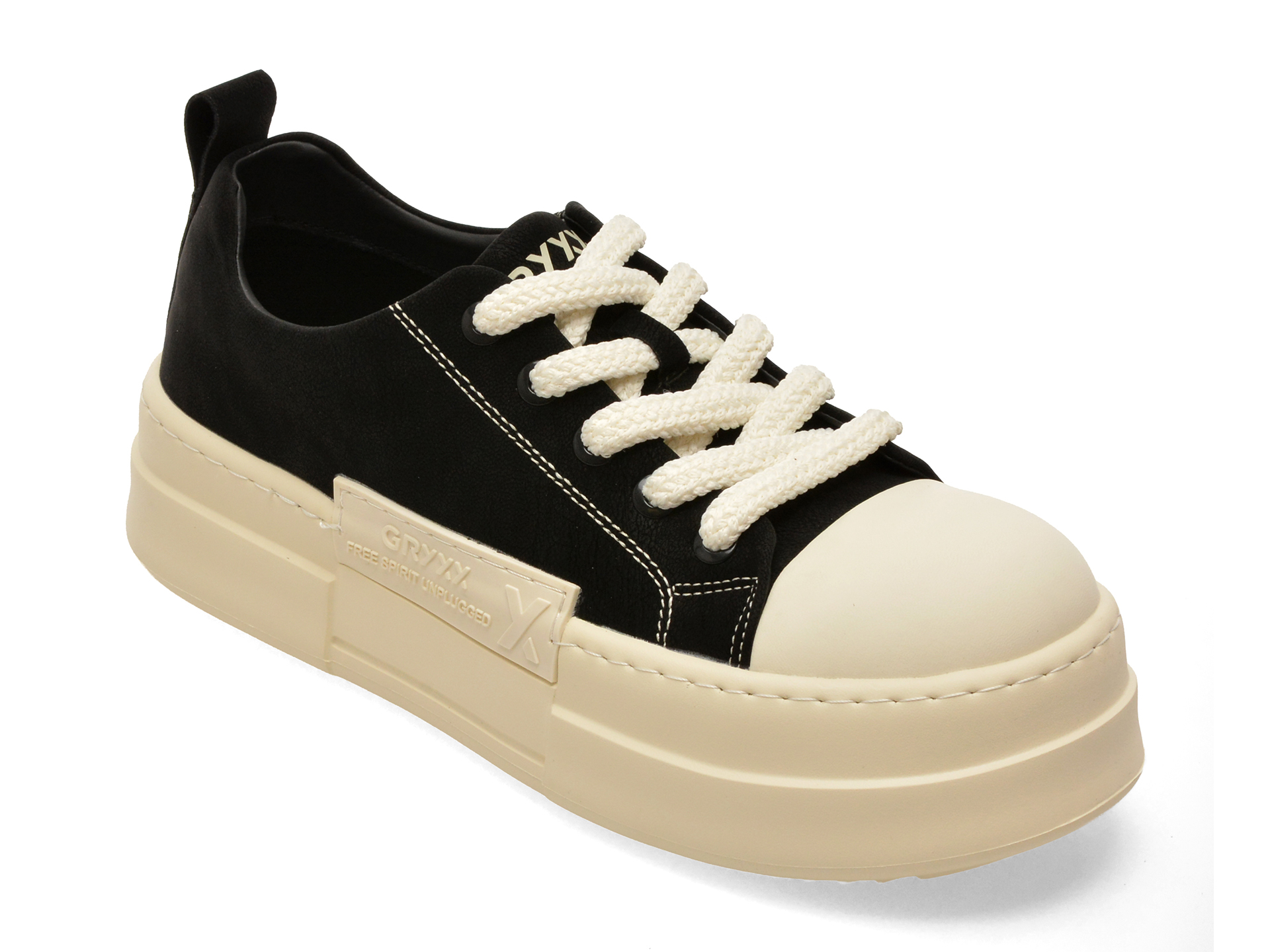 Pantofi sport GRYXX negri, 6108, din piele naturala