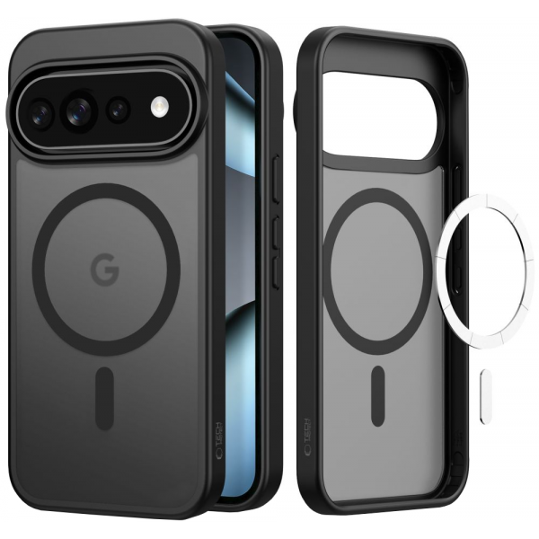 Husa MagSafe pentru Google Pixel 11 Pro / 11 / 10 Pro / 10 / 9, Tech-Protect, Magmat, Neagra Mata