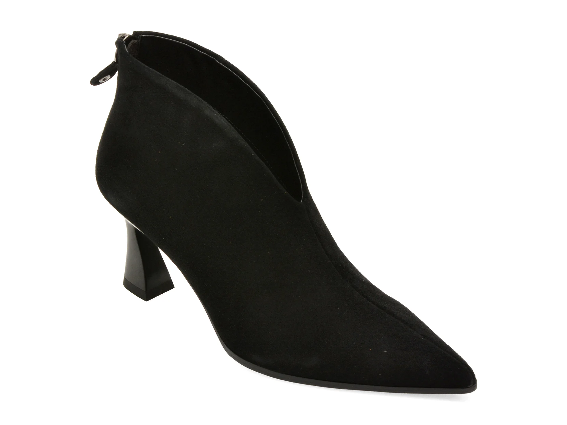 Botine elegante EPICA negre, HX2272, din piele intoarsa