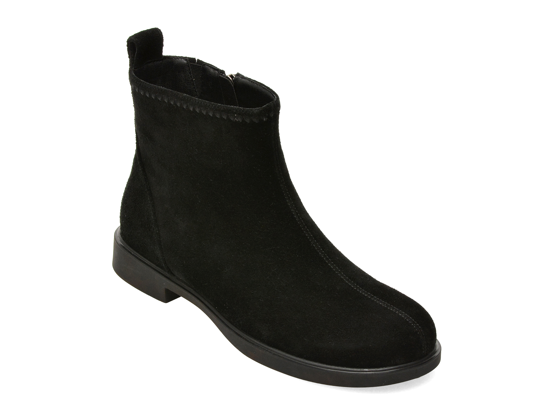 Ghete FLAVIA PASSINI negre, ATC475, din piele intoarsa