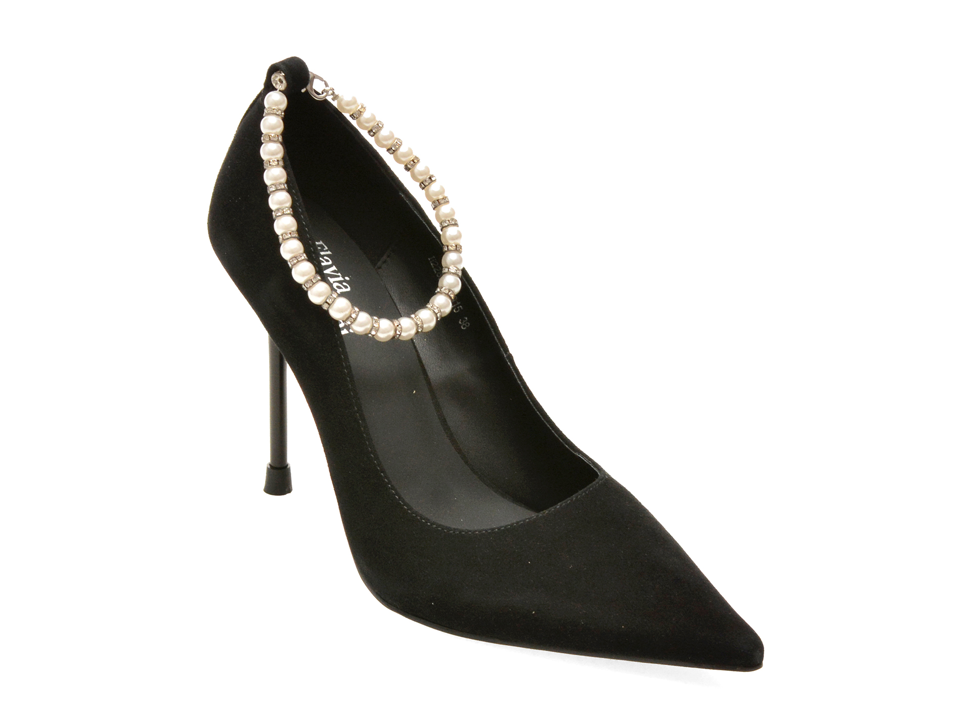 Pantofi eleganti FLAVIA PASSINI negri, H2282, din piele intoarsa