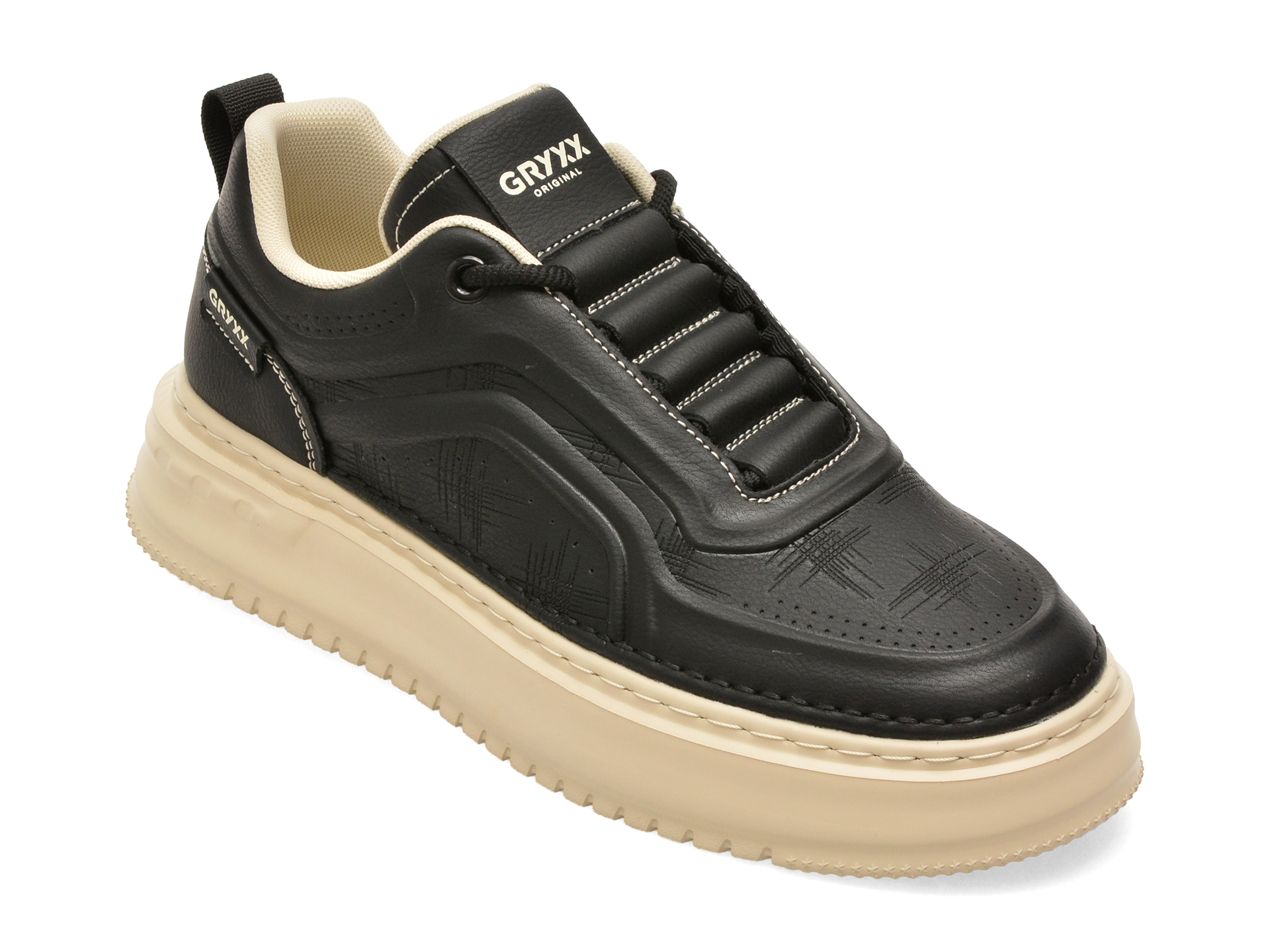 Pantofi sport GRYXX negri, 251251, din piele naturala