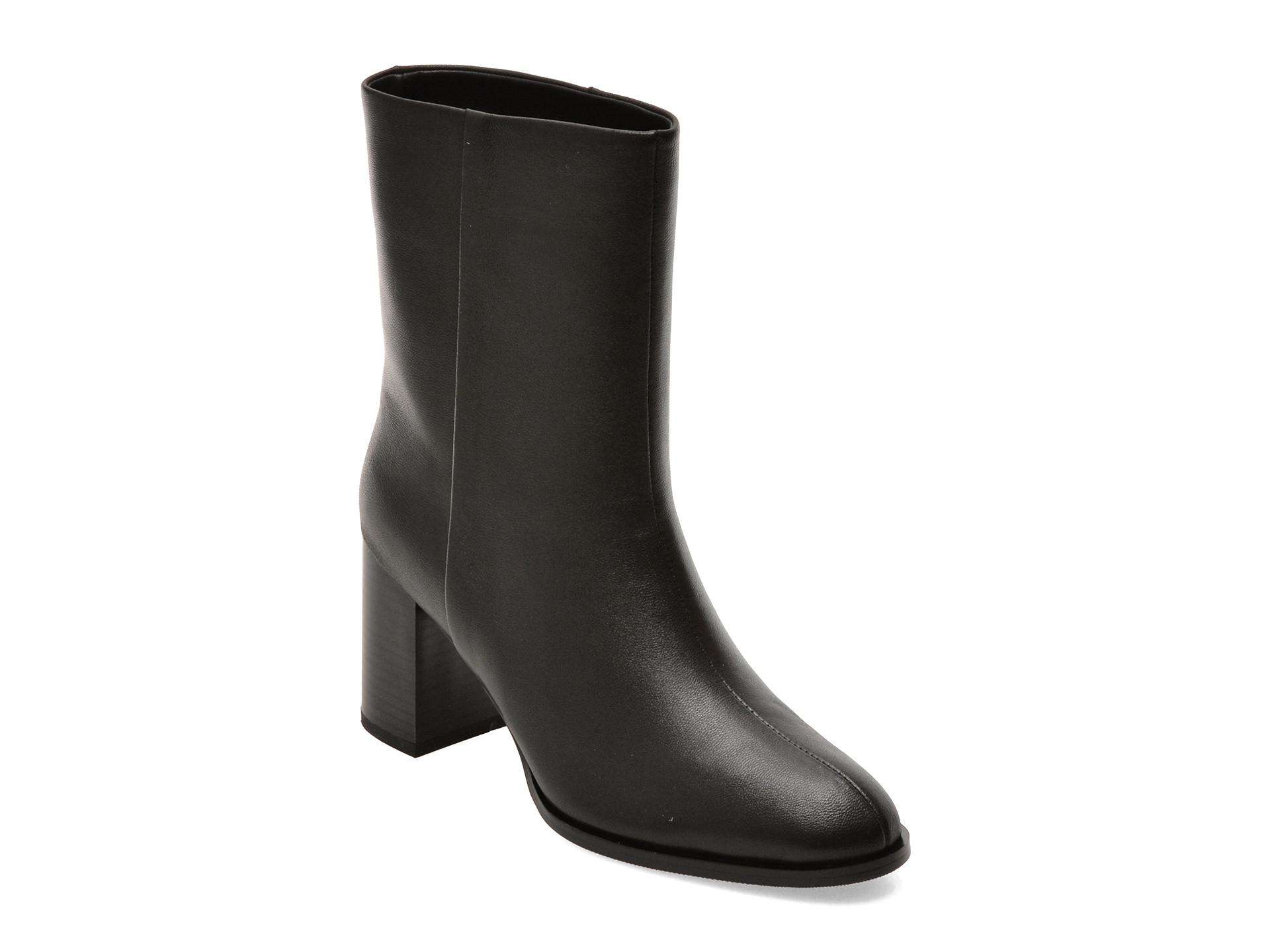 Botine EPICA negre, 6W79H, din piele naturala