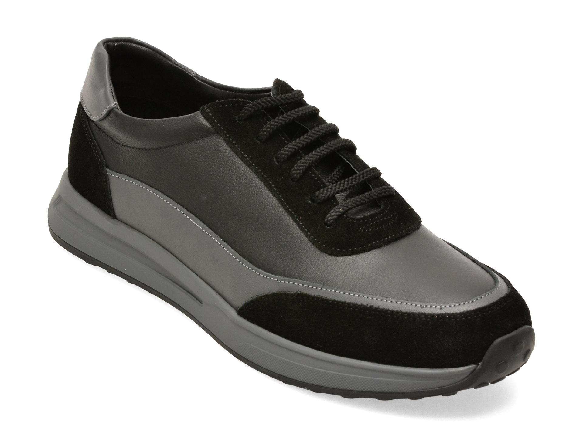 Pantofi sport OTTER negri, 261130, din piele naturala