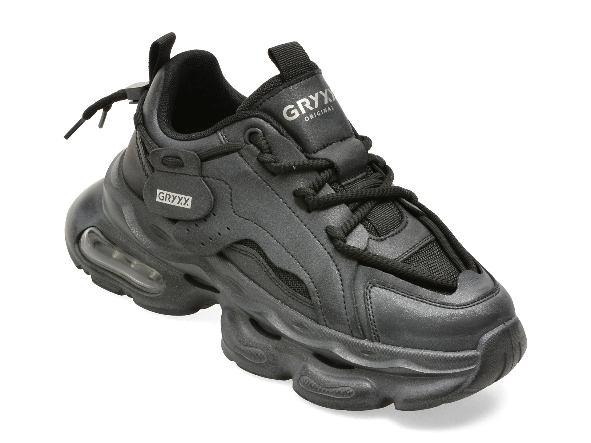 Pantofi sport GRYXX gri, F7801, din piele naturala