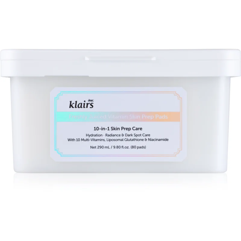 Dear Klairs Freshly Juiced Vitamin Skin Prep Pad dischete de tonifiere pentru luminozitate si hidratare 80 buc