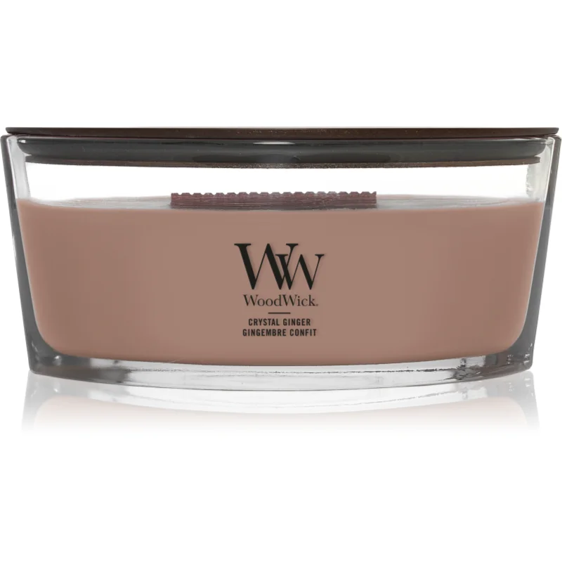 Woodwick Crystal Ginger lumânare parfumată cu fitil din lemn 453.6 g