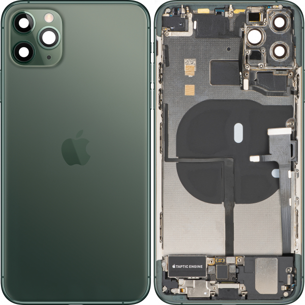 Capac Baterie Apple iPhone 11 Pro Max, Cu Carcasa Mijloc, Full Parts, Verde (Midnight Green), Swap Premium
